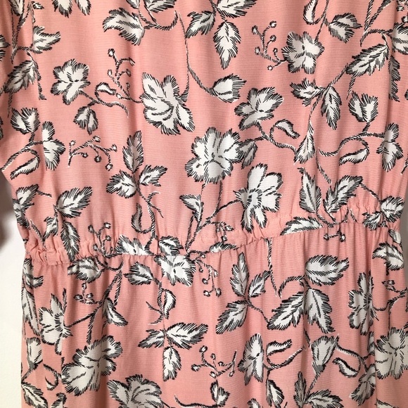 Soyaconcept Size L Blush Floral Pink Midi Dress Adjustable Waist 100% Viscose - Picture 7 of 13